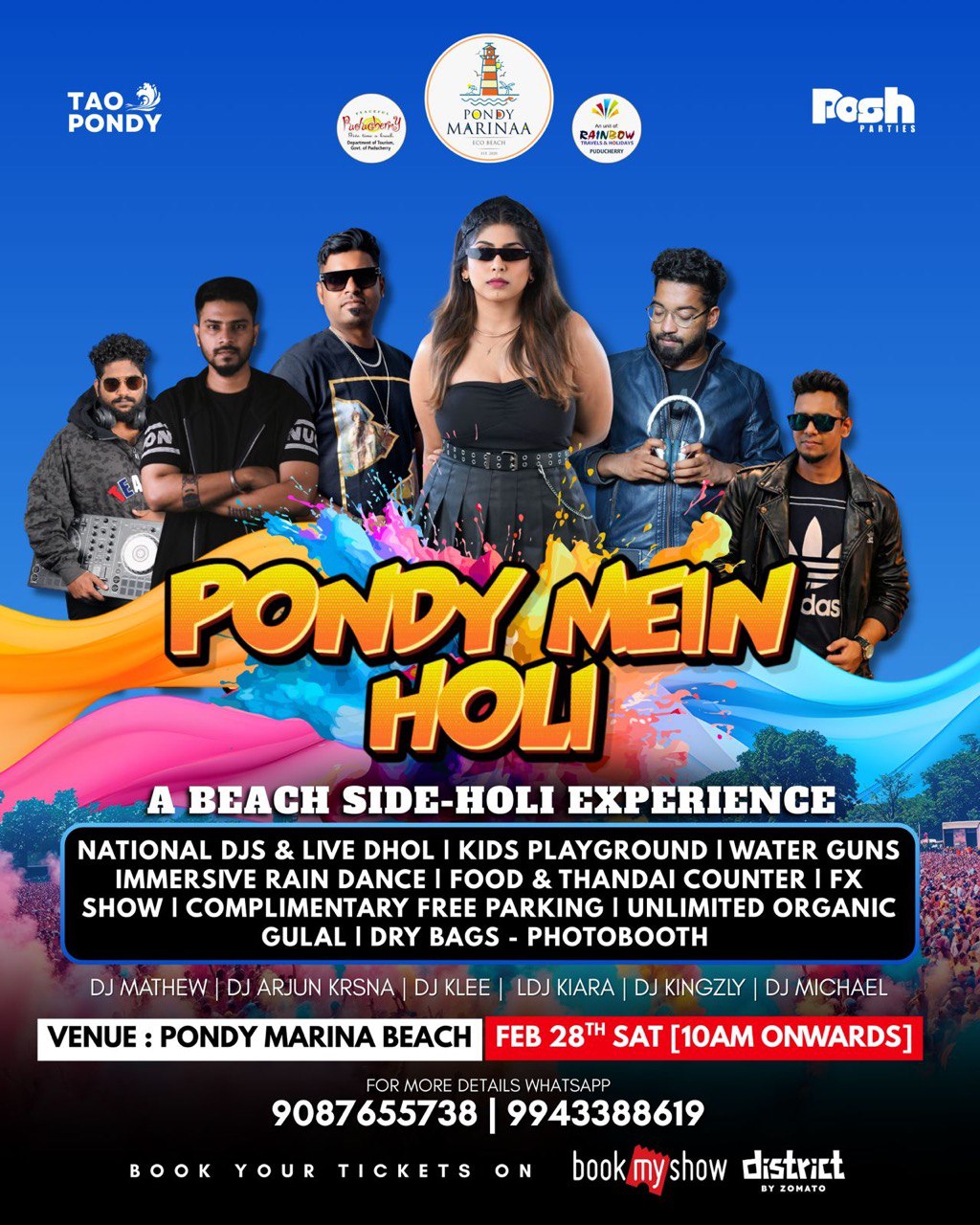 Pondy Mein holi-A BEACH SIDE